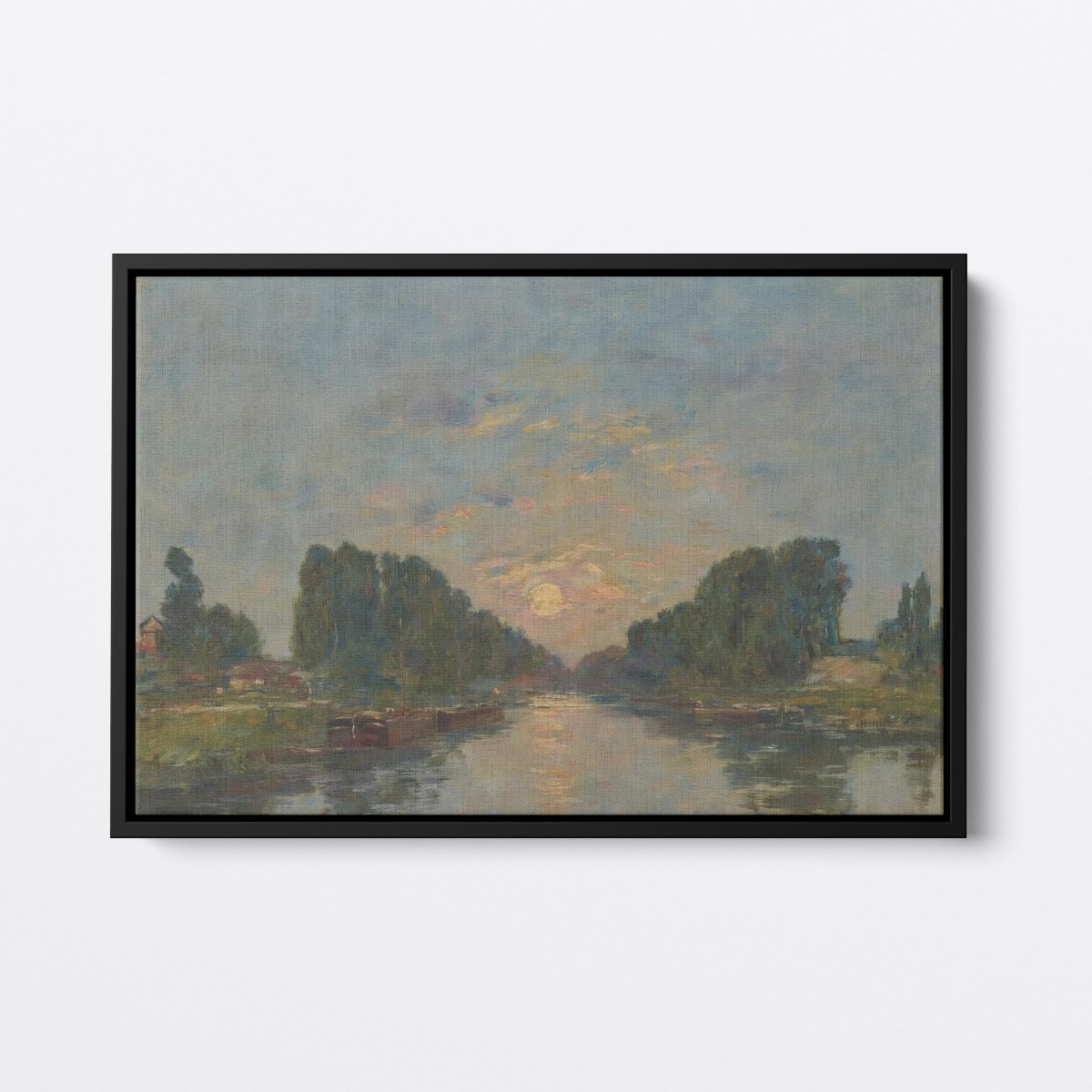 Moonlight Effect on the Canal | Eugène Boudin | Ave Legato Art Prints