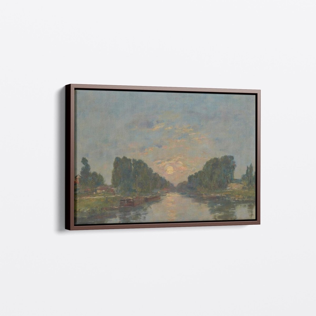 Moonlight Effect on the Canal | Eugène Boudin | Ave Legato Art Prints