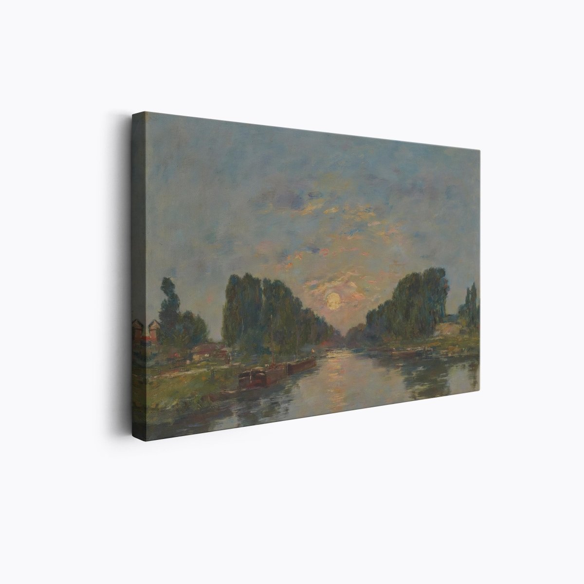 Moonlight Effect on the Canal | Eugène Boudin | Ave Legato Art Prints