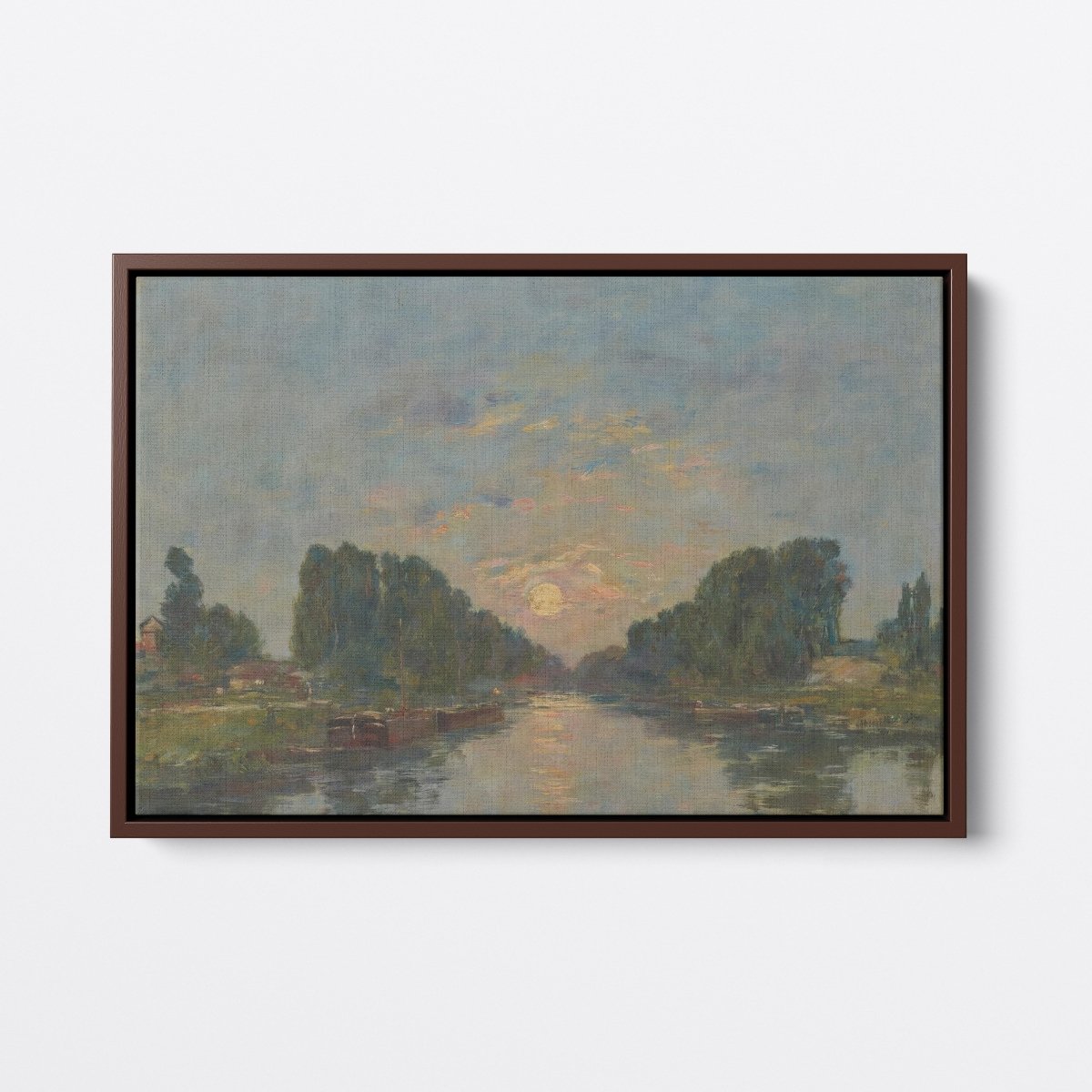 Moonlight Effect on the Canal | Eugène Boudin | Ave Legato Art Prints