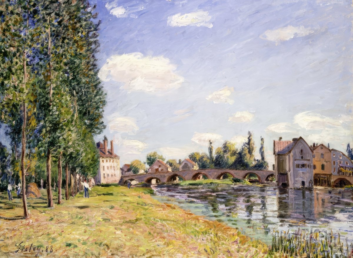 Moret Bridge in the Summer | Alfred Sisley | Ave Legato Art Prints