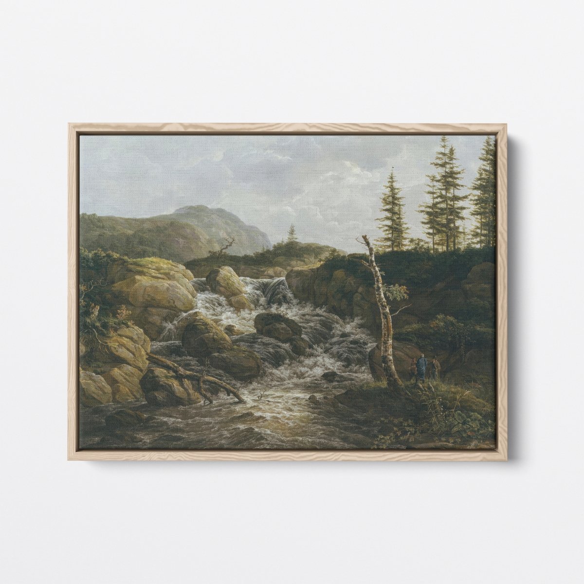 Mountainous Landscape with a Waterfall | Christian Dahl | Ave Legato Art Prints