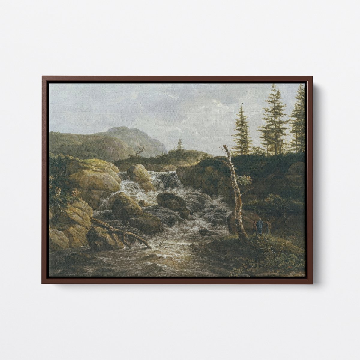 Mountainous Landscape with a Waterfall | Christian Dahl | Ave Legato Art Prints