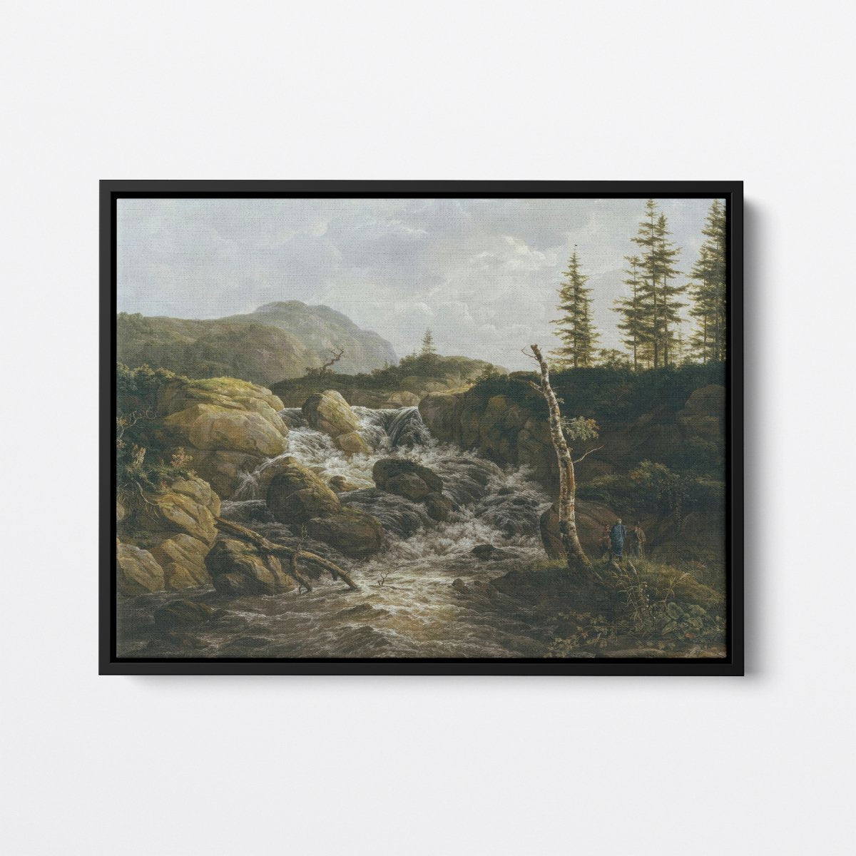 Mountainous Landscape with a Waterfall | Christian Dahl | Ave Legato Art Prints