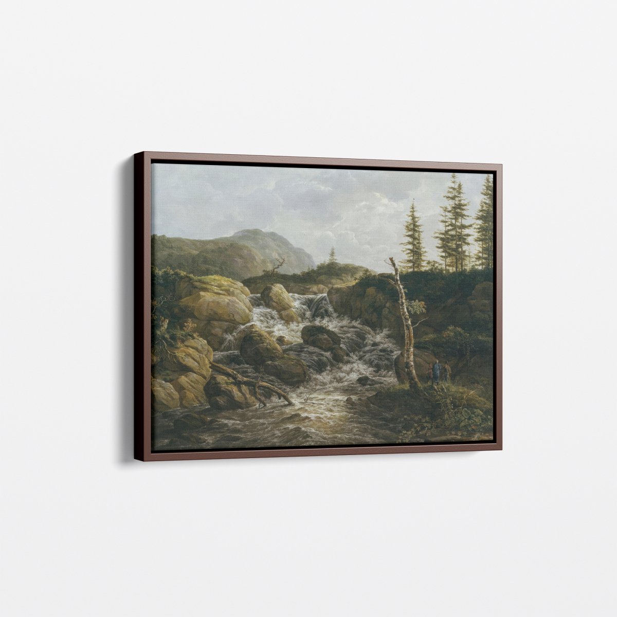 Mountainous Landscape with a Waterfall | Christian Dahl | Ave Legato Art Prints