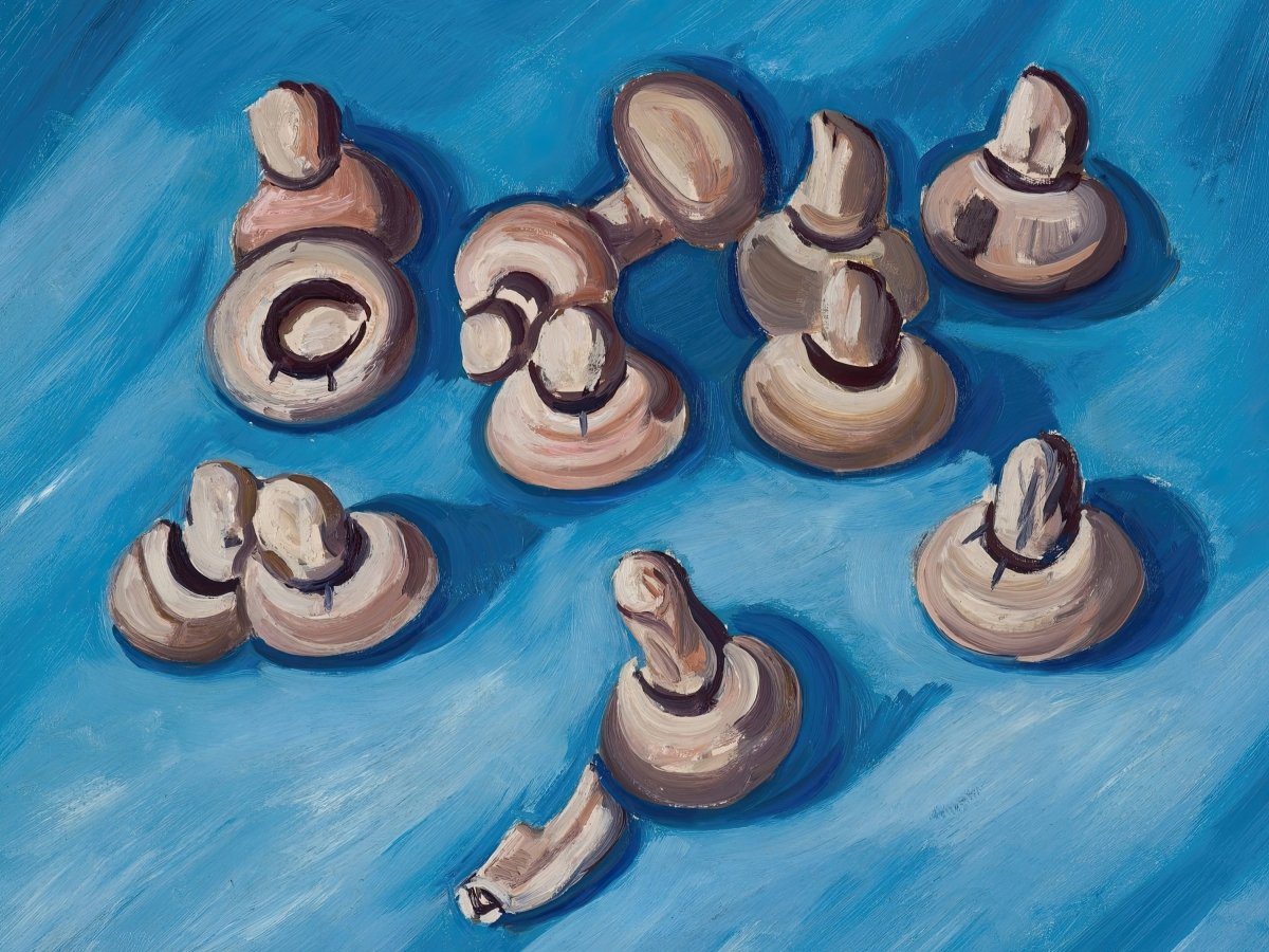 Mushrooms on a Blue Background | Marsden Hartley | Ave Legato Art Prints