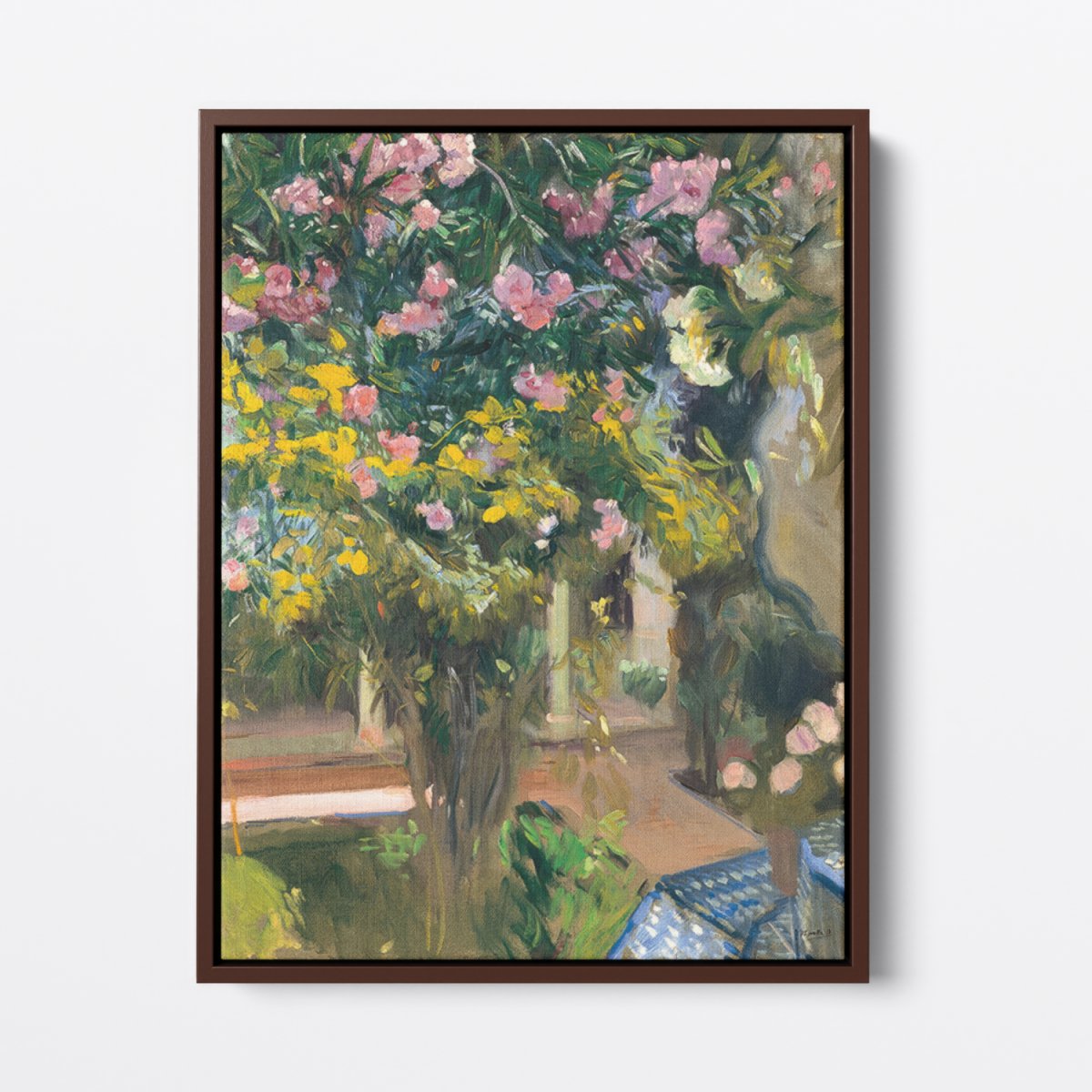 Oleanders, The Courtyard of the Artist | Joaquín Sorolla | Ave Legato Art Prints