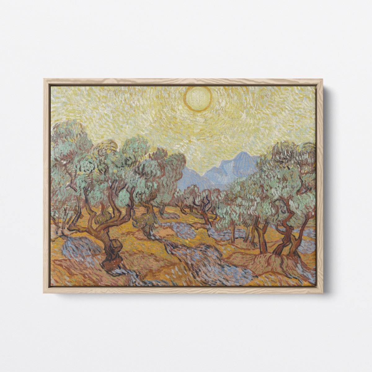 Olive Trees with Yellow Sky and Sun | Vincent van Gogh | Ave Legato Art Prints