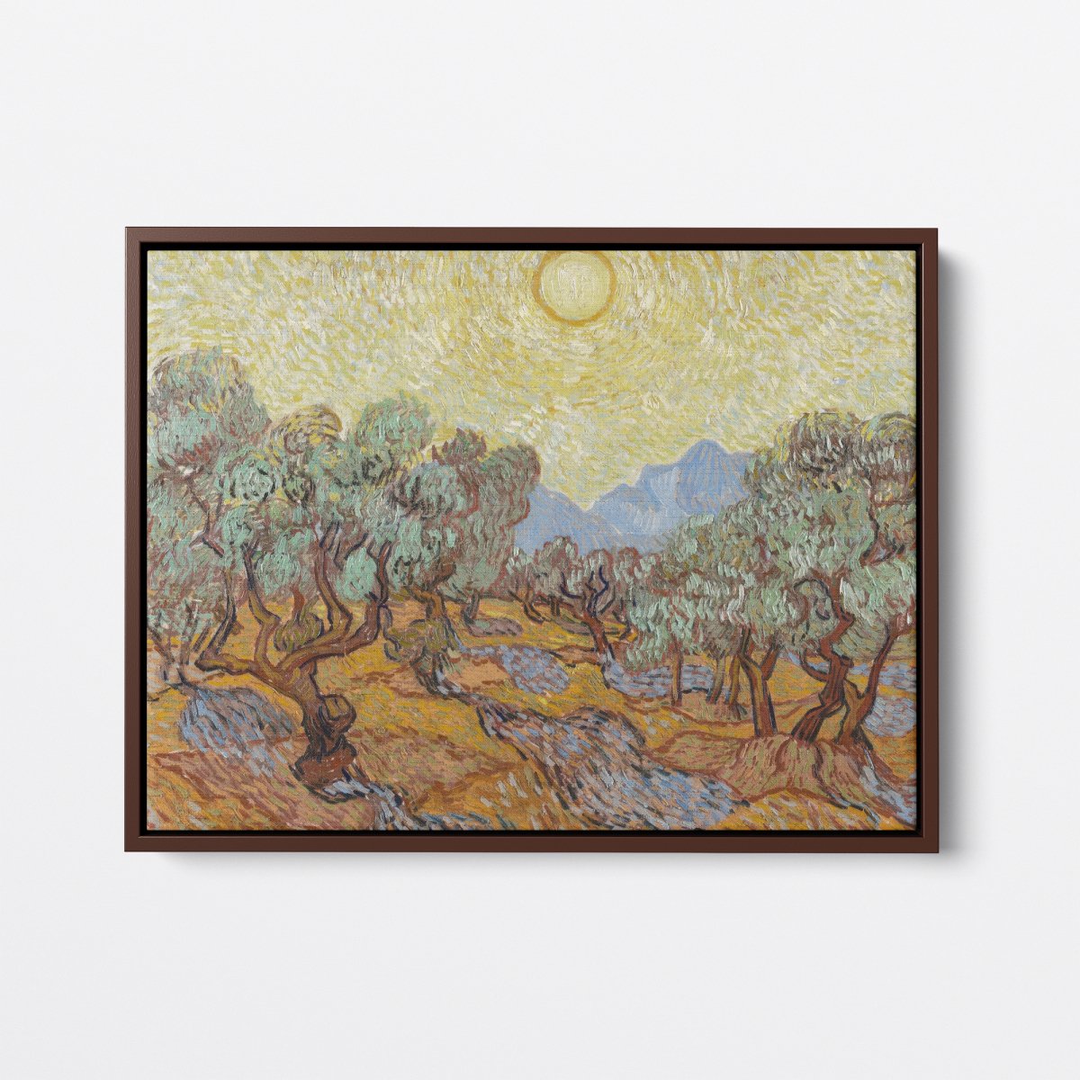 Olive Trees with Yellow Sky and Sun | Vincent van Gogh | Ave Legato Art Prints