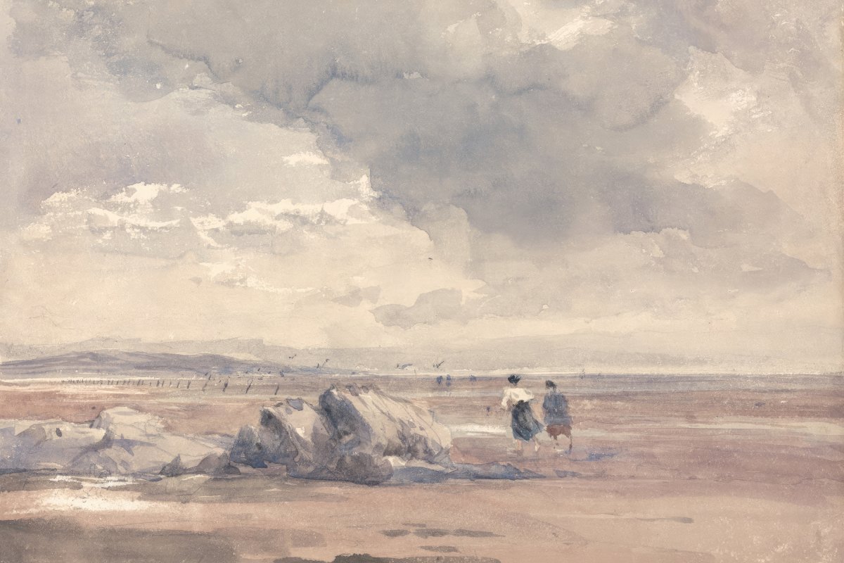 On Lancaster Sands, Low Tide | David Cox | Ave Legato Art Prints