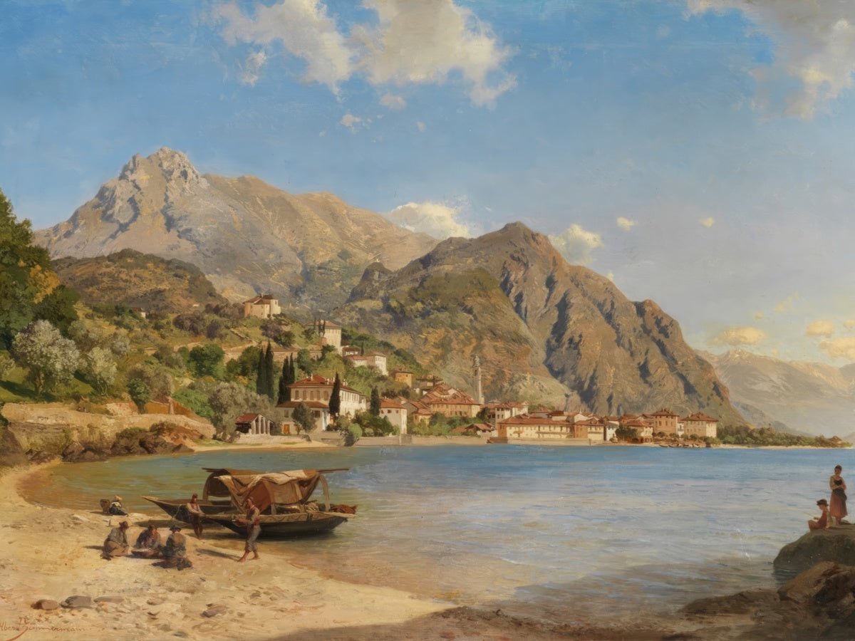 On The Shore of Lake Como | Albert Zimmermann | Ave Legato Art Prints