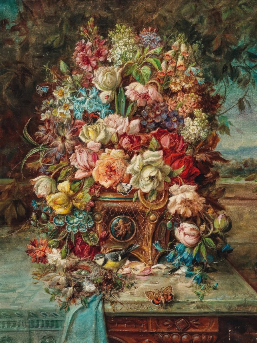 Opulent Flower Still Life | Hans Zatzka | Ave Legato Art Prints