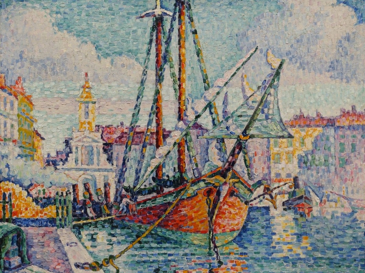 Orange Boat of the Marseille | Paul Signac | Ave Legato Art Prints