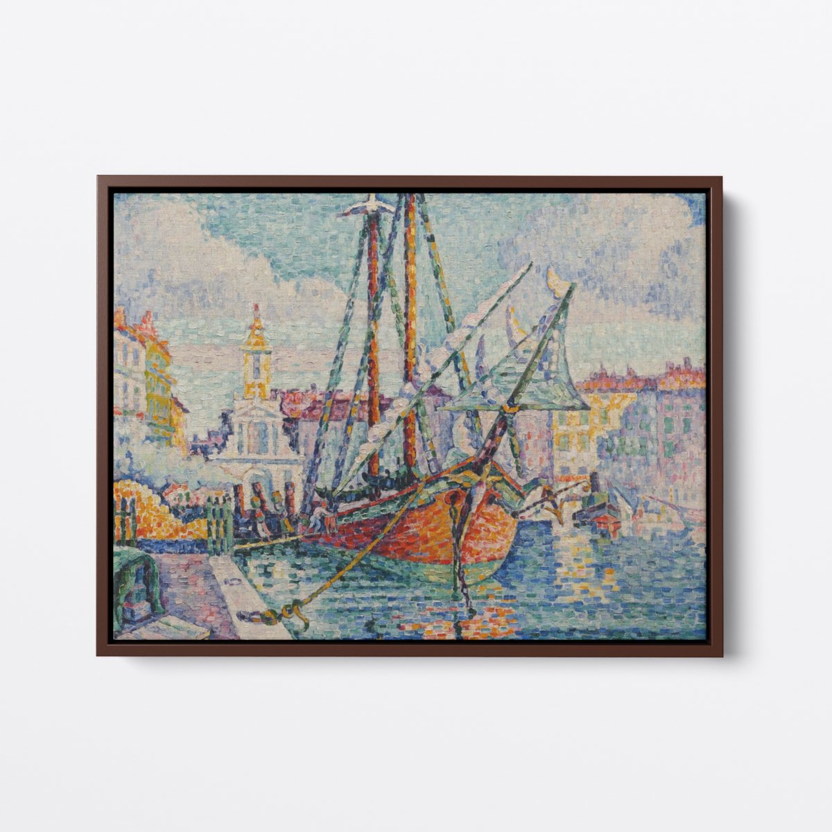 Orange Boat of the Marseille | Paul Signac | Ave Legato | Canvas Art Prints | Vintage Artwork