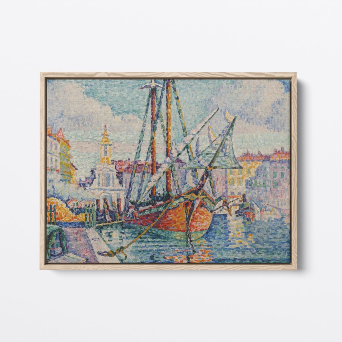Orange Boat of the Marseille | Paul Signac | Ave Legato | Canvas Art Prints | Vintage Artwork