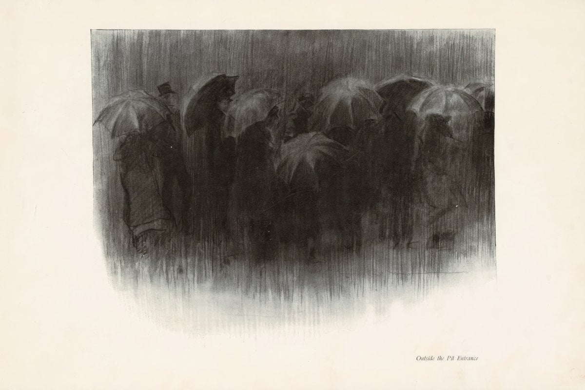 Outside the Pit Entrance | Charles Dana Gibson | Ave Legato Art Prints