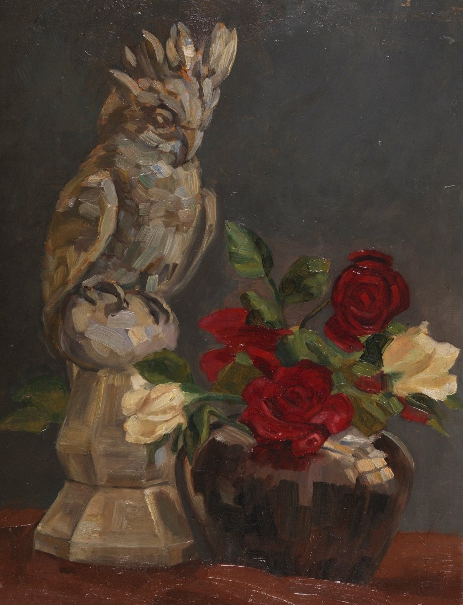 Owl & Roses | Leo Putz | Ave Legato Art Prints