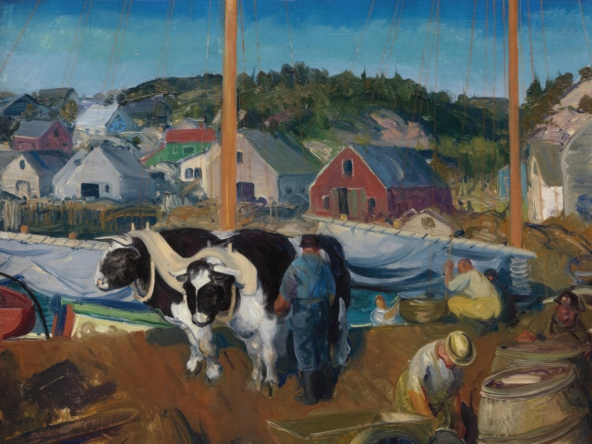 Ox Team, Wharf at Matinicus | George Bellows | Ave Legato Art Prints