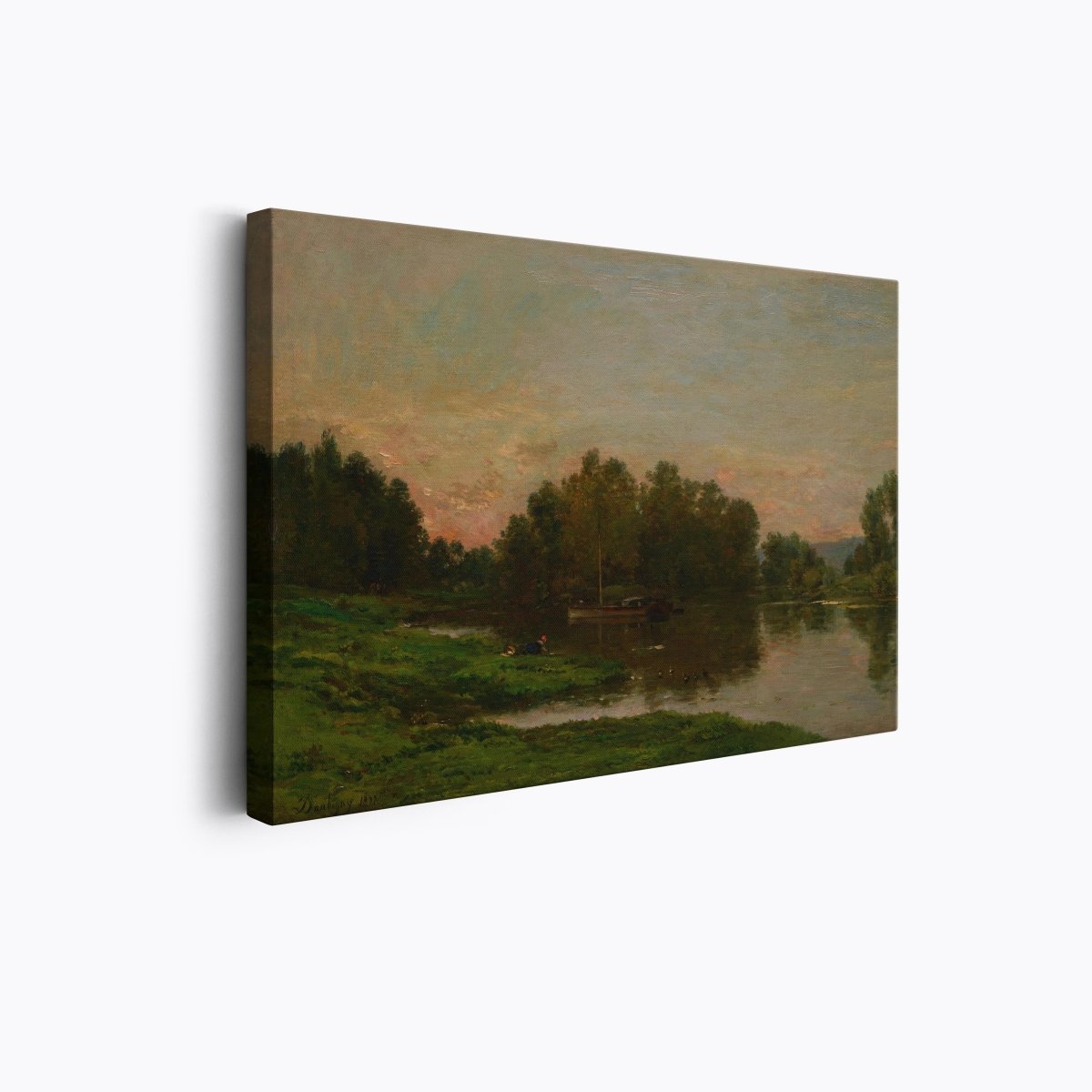 Painter’s Barge on the Oise River | Charles Daubigny | Ave Legato Art Prints