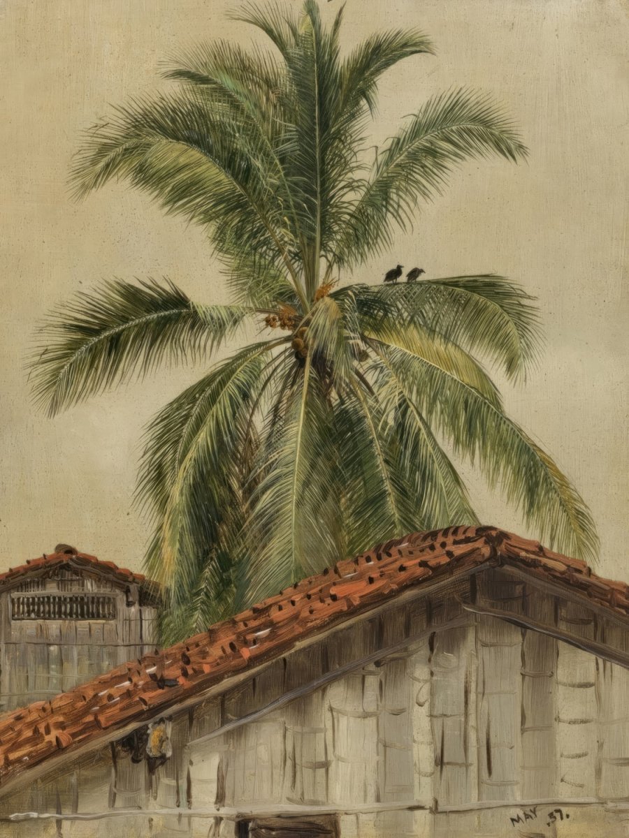 Palm Trees and Housetops, Ecuador | Frank Edwin Scott | Ave Legato Art Prints