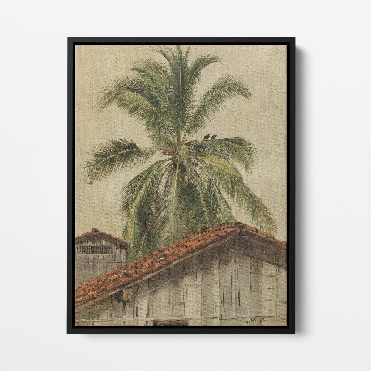 Palm Trees and Housetops, Ecuador | Frederic Church | Ave Legato Art Prints