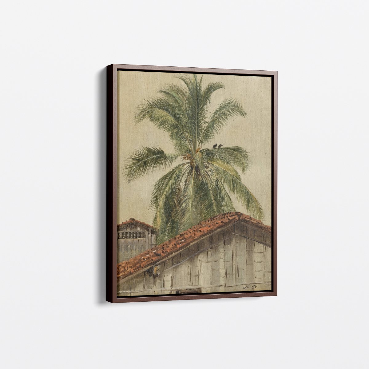 Palm Trees and Housetops, Ecuador | Frederic Church | Ave Legato Art Prints