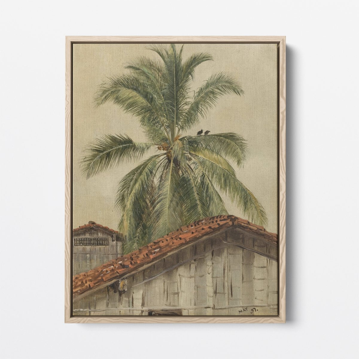 Palm Trees and Housetops, Ecuador | Frederic Church | Ave Legato Art Prints