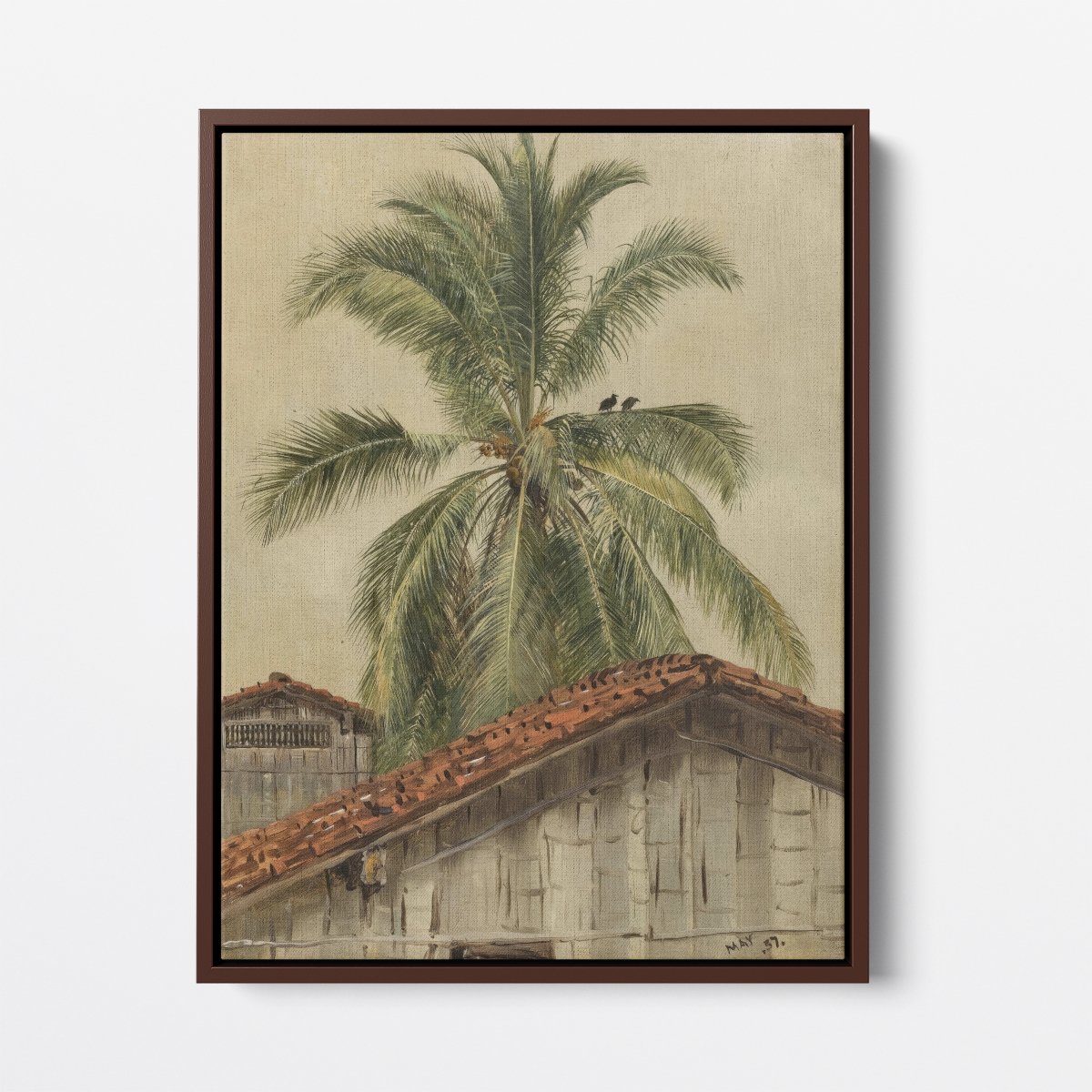 Palm Trees and Housetops, Ecuador | Frederic Church | Ave Legato Art Prints