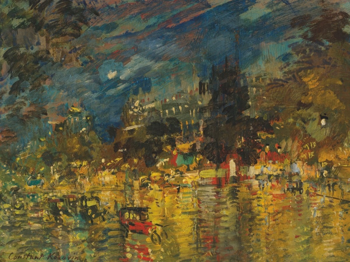 Parisian Boulevard at Night | Konstantin Korovin | Ave Legato Art Prints