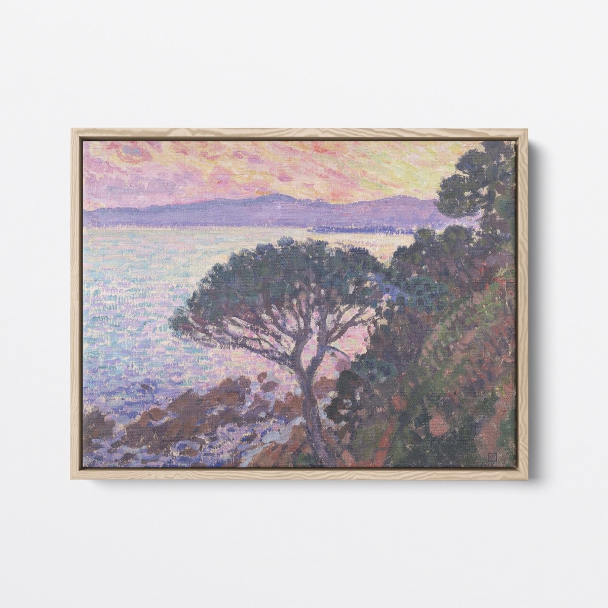 Pine - Tree near the Mediterranean Sea at Sunset | Theo van Rysselberghe | Ave Legato Art Prints