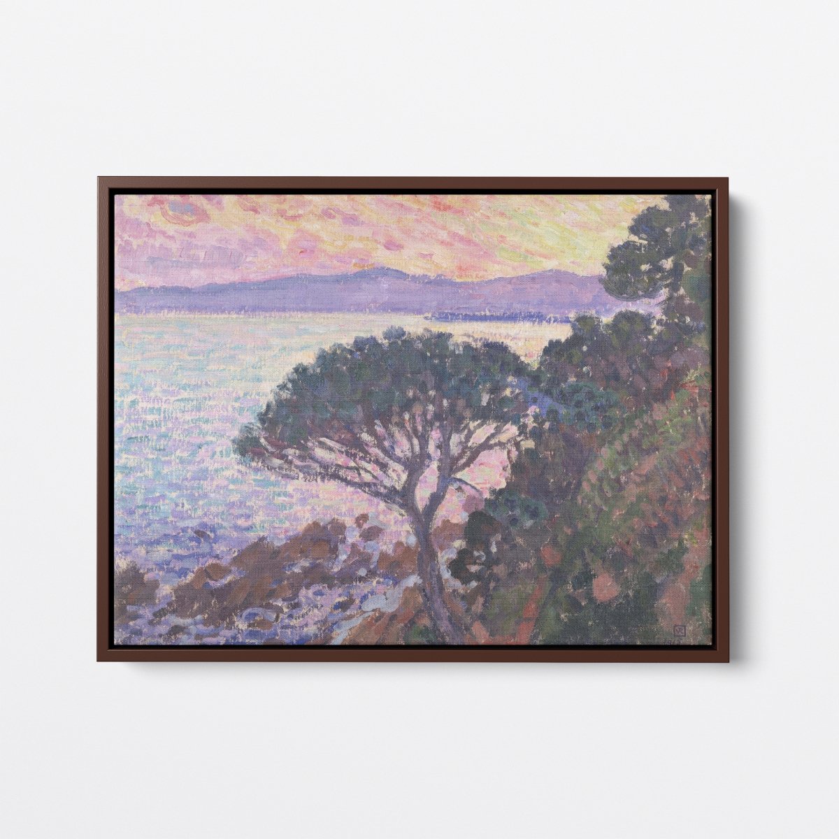 Pine - Tree near the Mediterranean Sea at Sunset | Theo van Rysselberghe | Ave Legato Art Prints