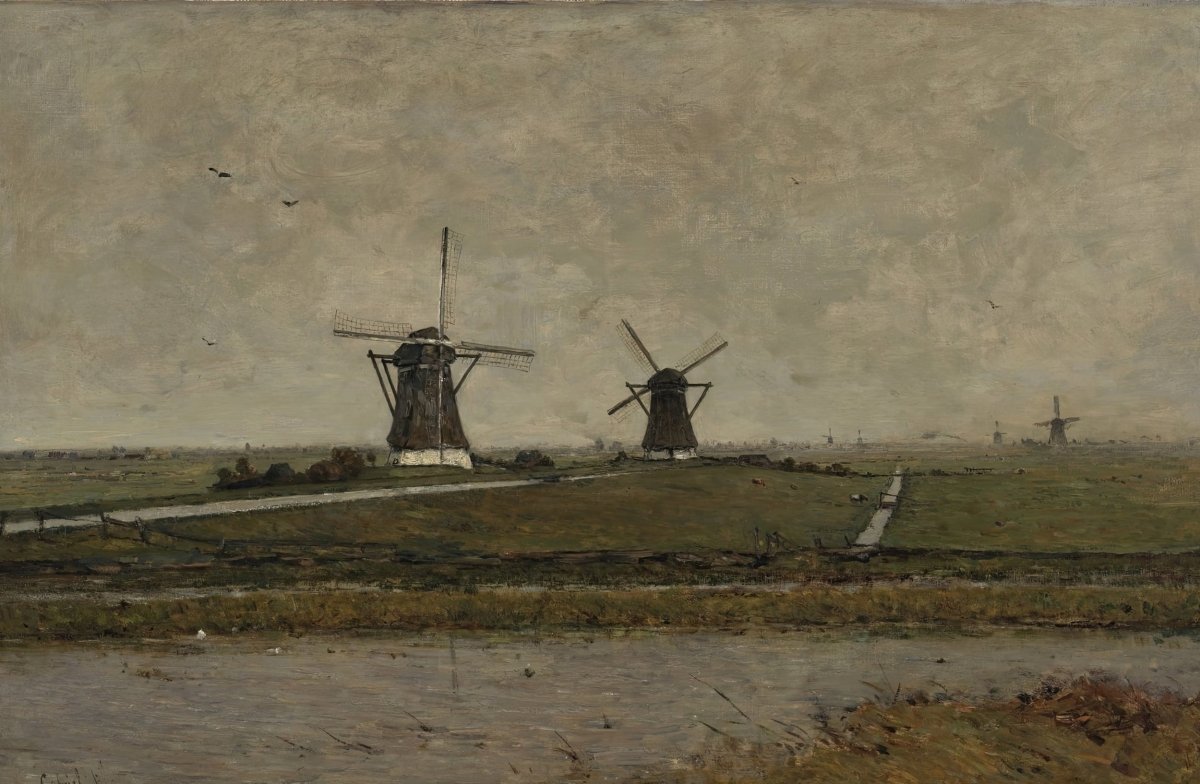 Polder With Mills Near Overschie | Paul Gabriël | Ave Legato Art Prints