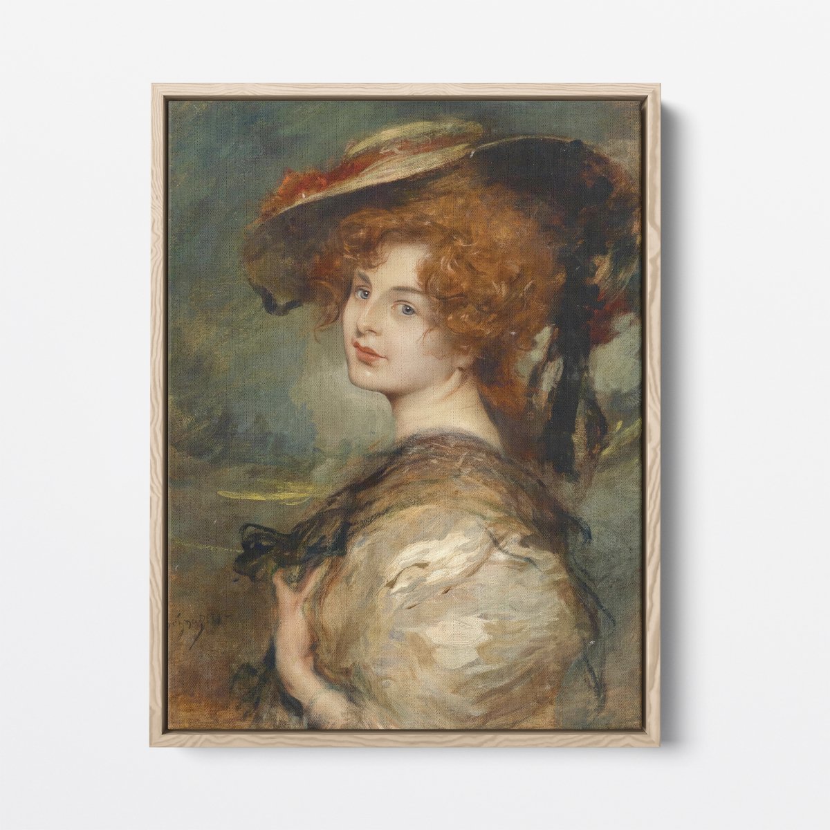 Portrait of a Lady with Red Hair | Leopold Schmutzler | Ave Legato Art Prints