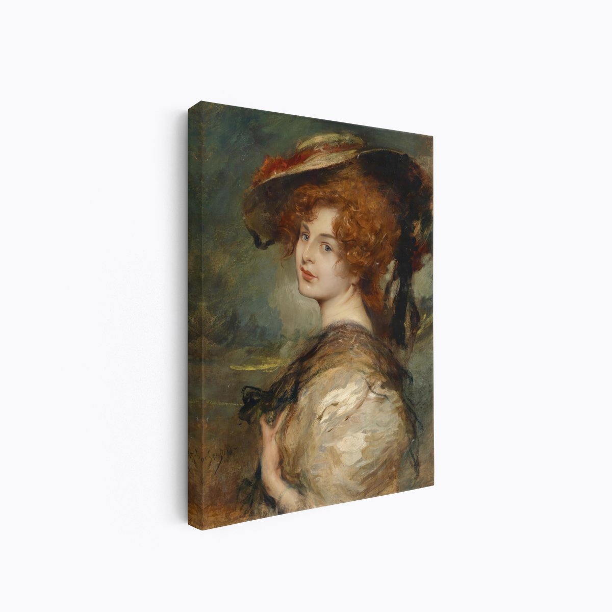 Portrait of a Lady with Red Hair | Leopold Schmutzler | Ave Legato Art Prints