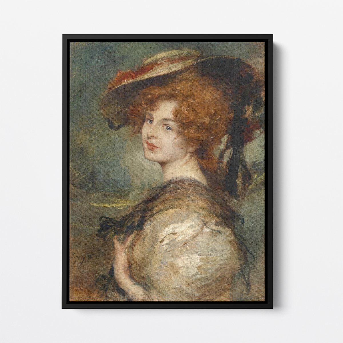 Portrait of a Lady with Red Hair | Leopold Schmutzler | Ave Legato Art Prints