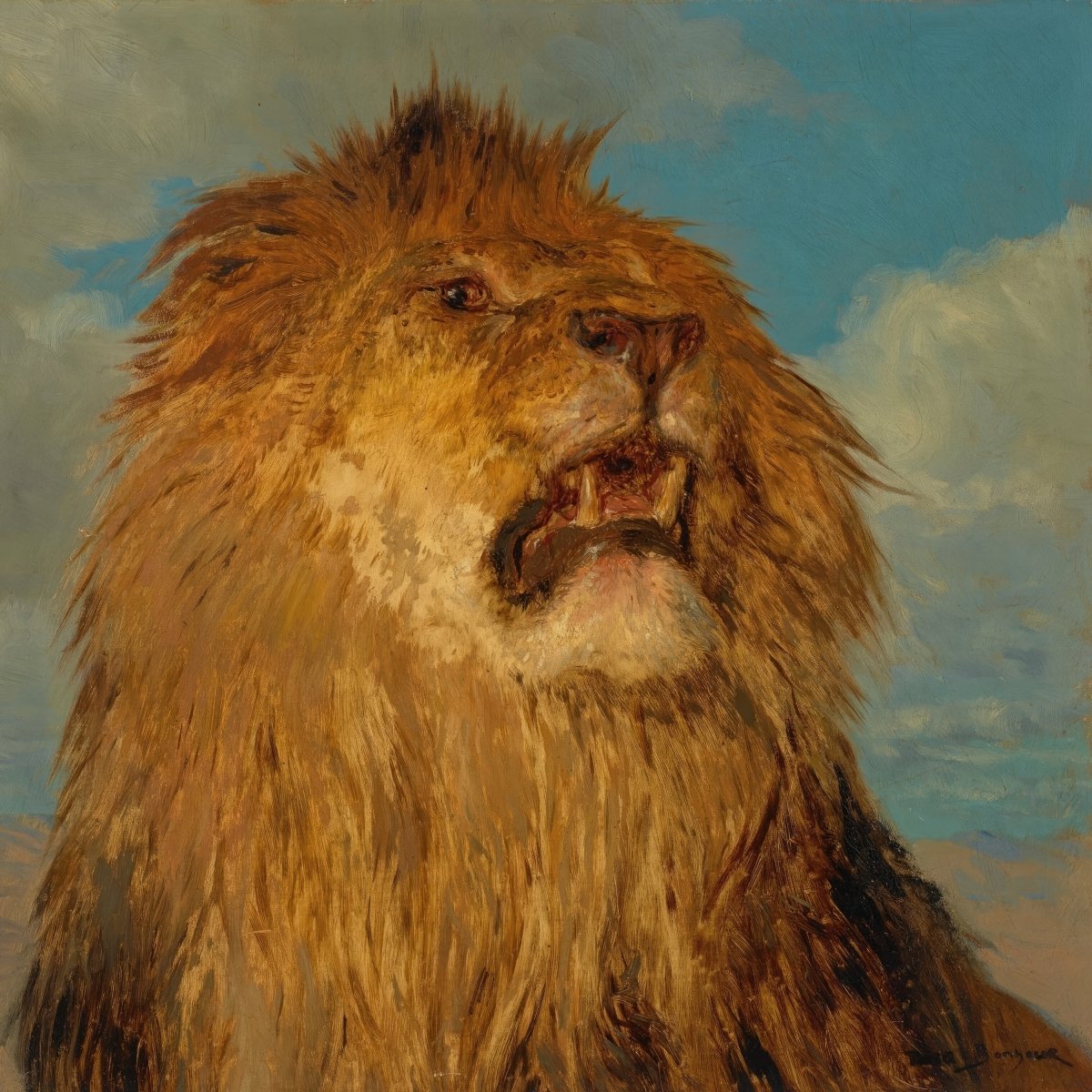 Portrait of a Raised Lion | Rosa Bonheur | Ave Legato Art Prints