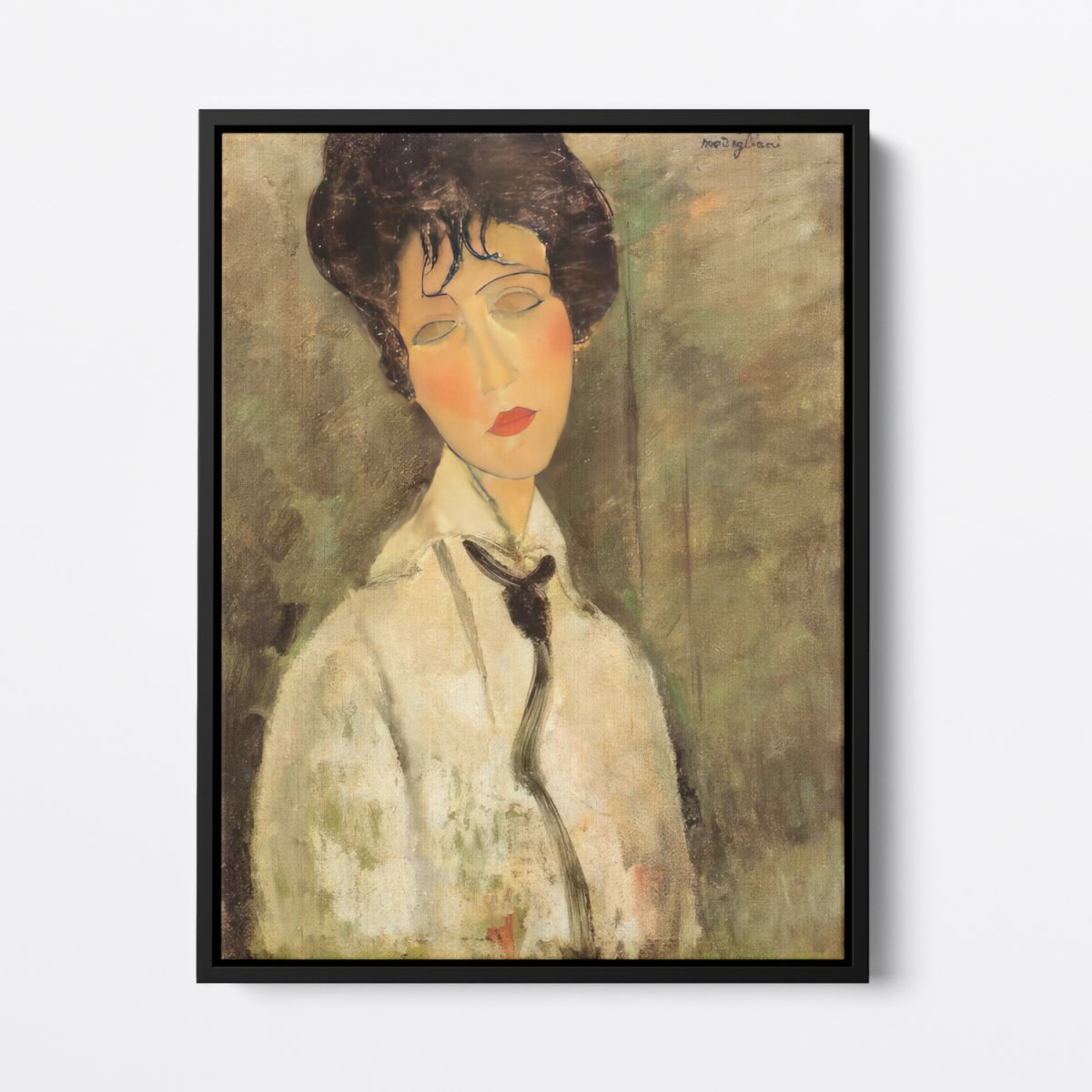 Portrait of a Woman in a Black Tie | Amedeo Modigliani | Ave Legato Art Prints