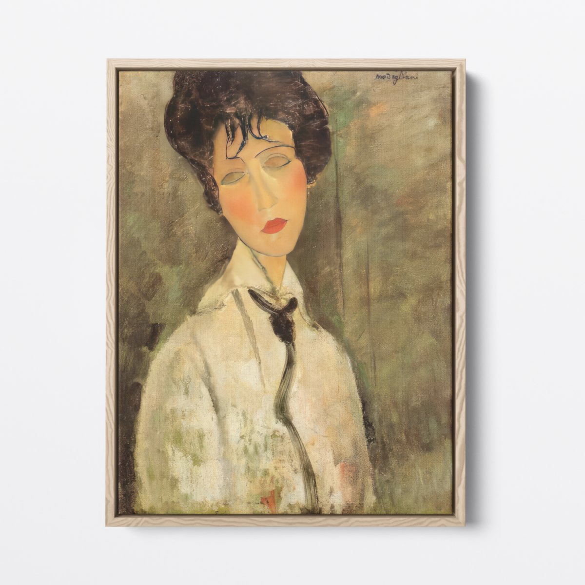 Portrait of a Woman in a Black Tie | Amedeo Modigliani | Ave Legato Art Prints