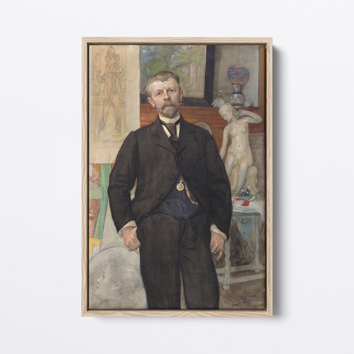 Portrait of the Architect Jac. Ahrenberg | Carl Larsson | Ave Legato Art Prints