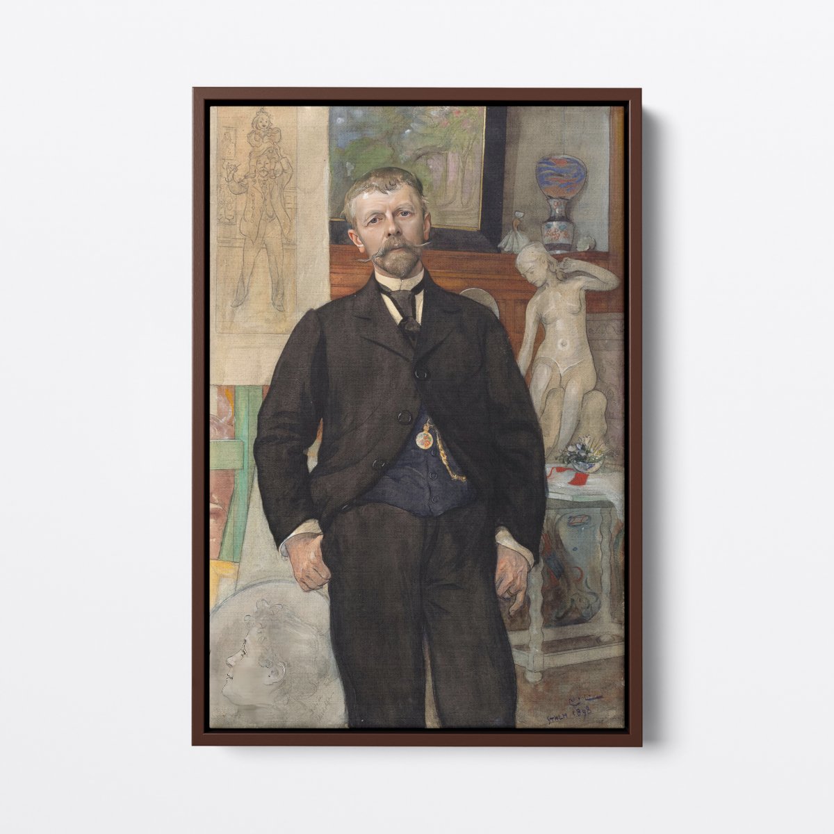 Portrait of the Architect Jac. Ahrenberg | Carl Larsson | Ave Legato Art Prints