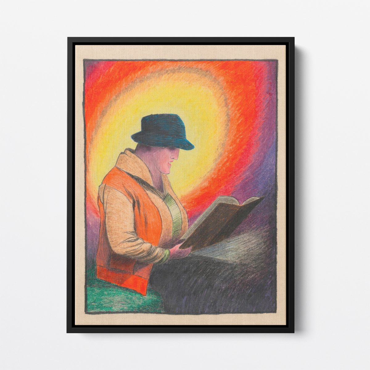 Reading in the Cafe | Karl Wiener | Ave Legato Art Prints