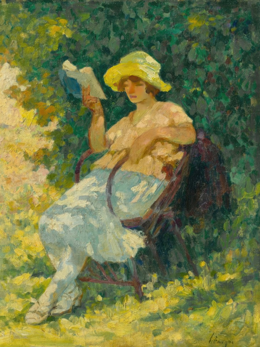 Reading in the Garden | Henri Lebasque | Ave Legato Art Prints