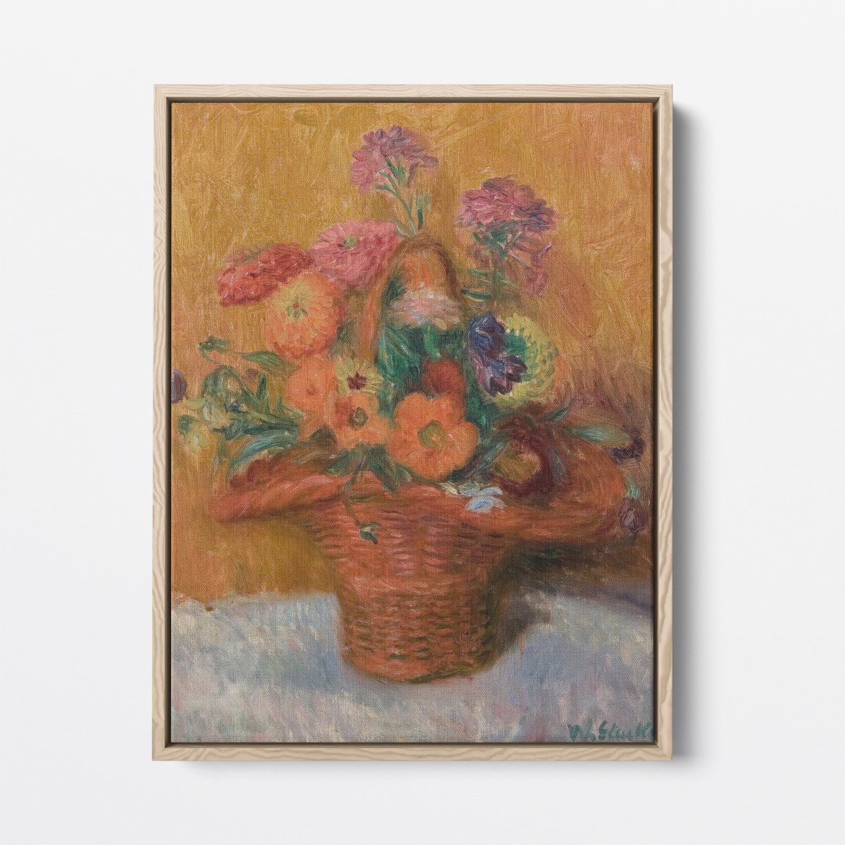 Red Basket of Zinnias | William Glackens | Ave Legato Art Prints