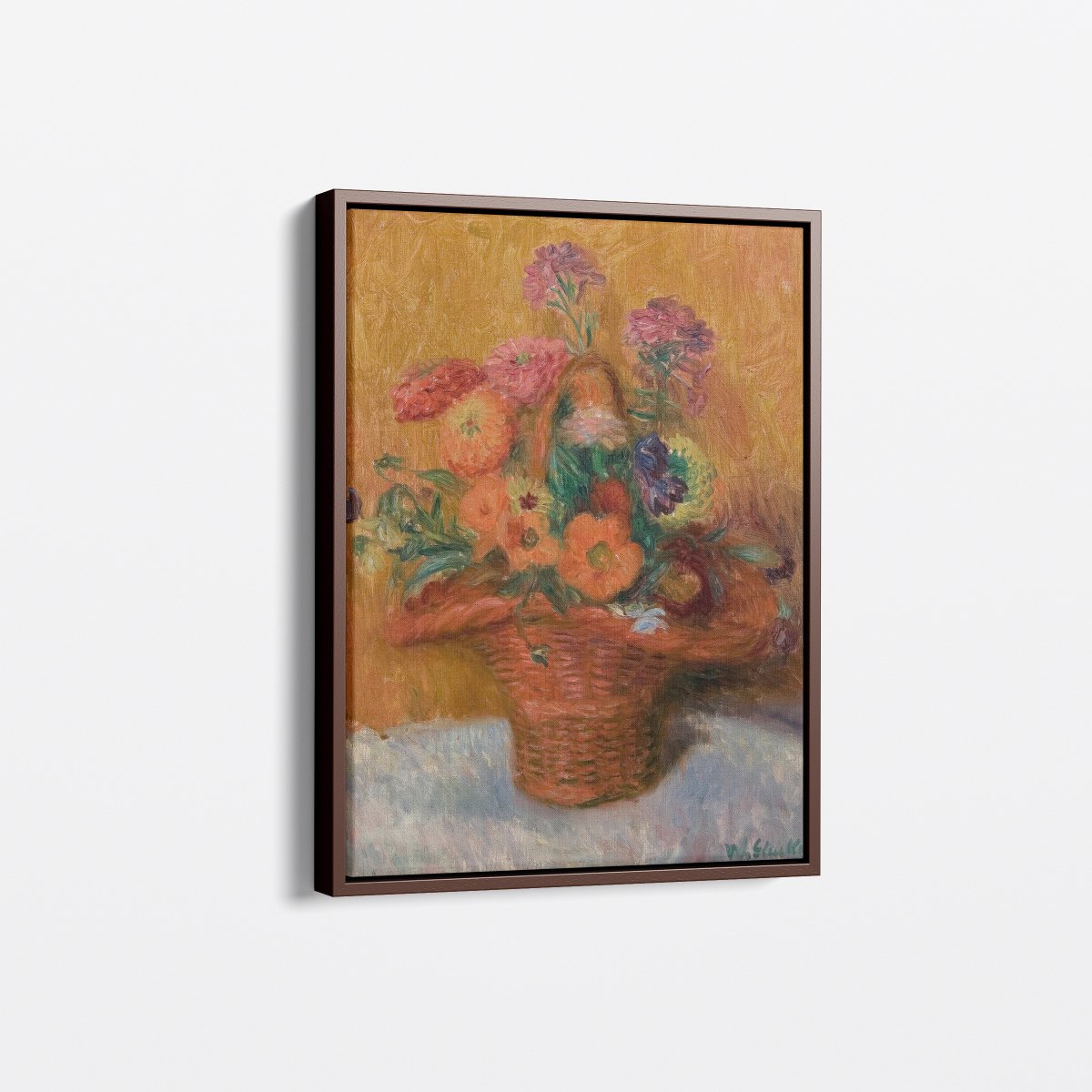 Red Basket of Zinnias | William Glackens | Ave Legato Art Prints