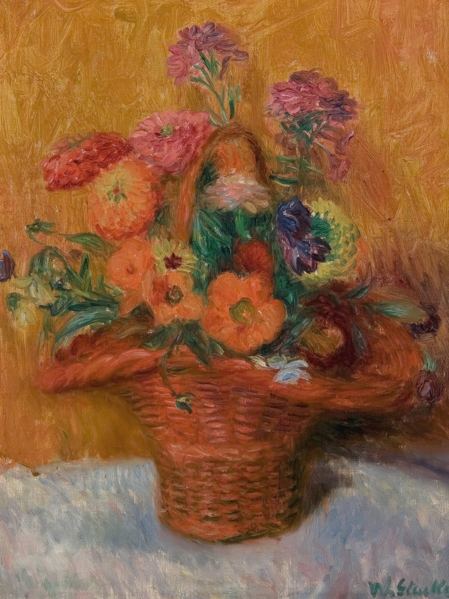 Red Basket of Zinnias | William Glackens | Ave Legato Art Prints