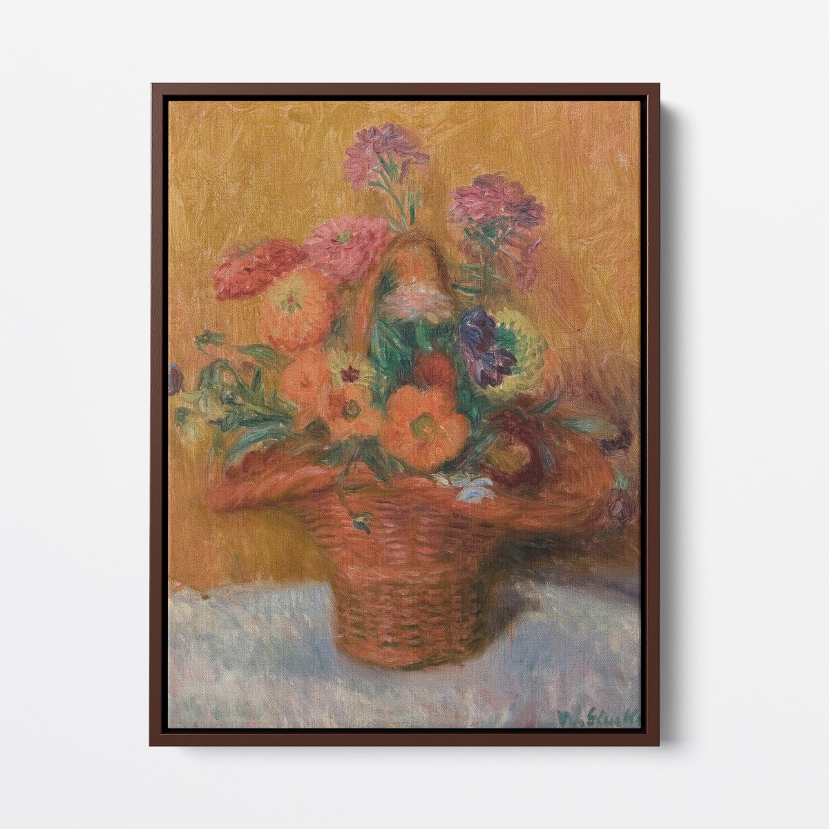 Red Basket of Zinnias | William Glackens | Ave Legato Art Prints