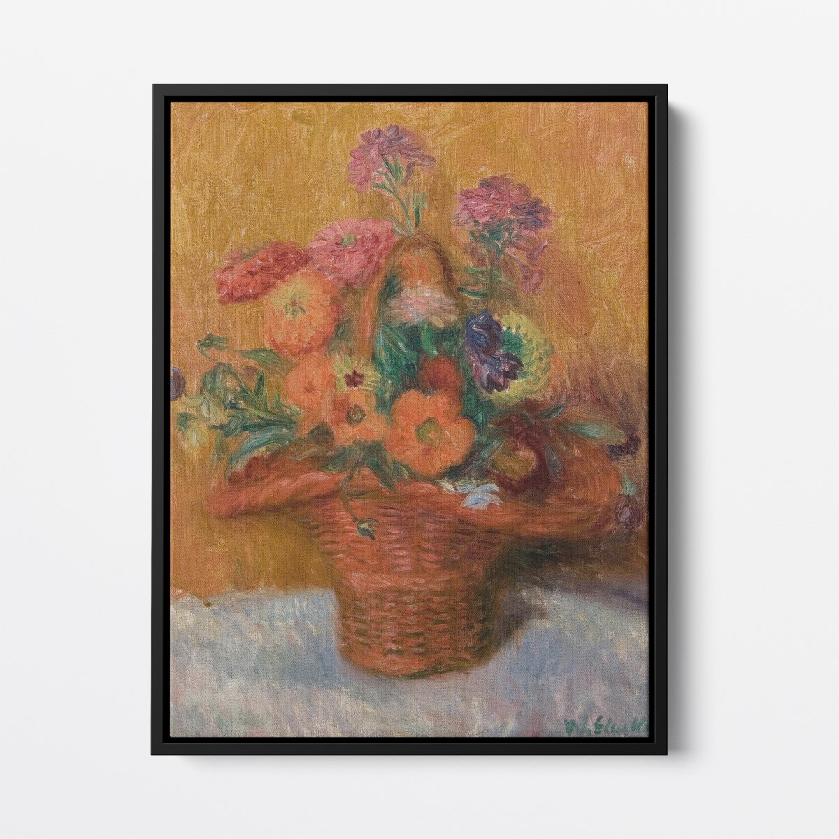 Red Basket of Zinnias | William Glackens | Ave Legato Art Prints