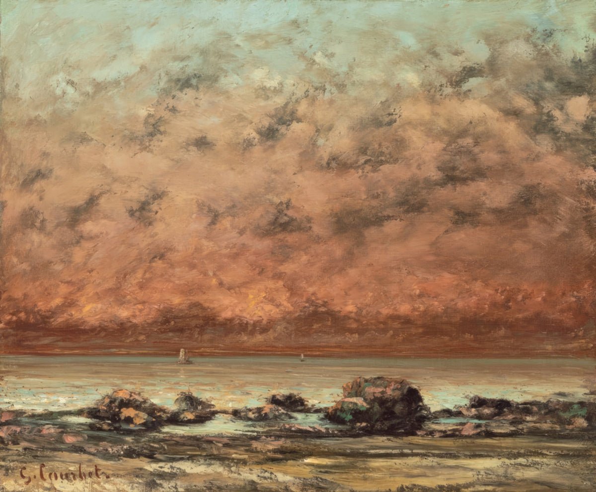 Red Clouds at the Coast | Gustave Courbet | Ave Legato Art Prints