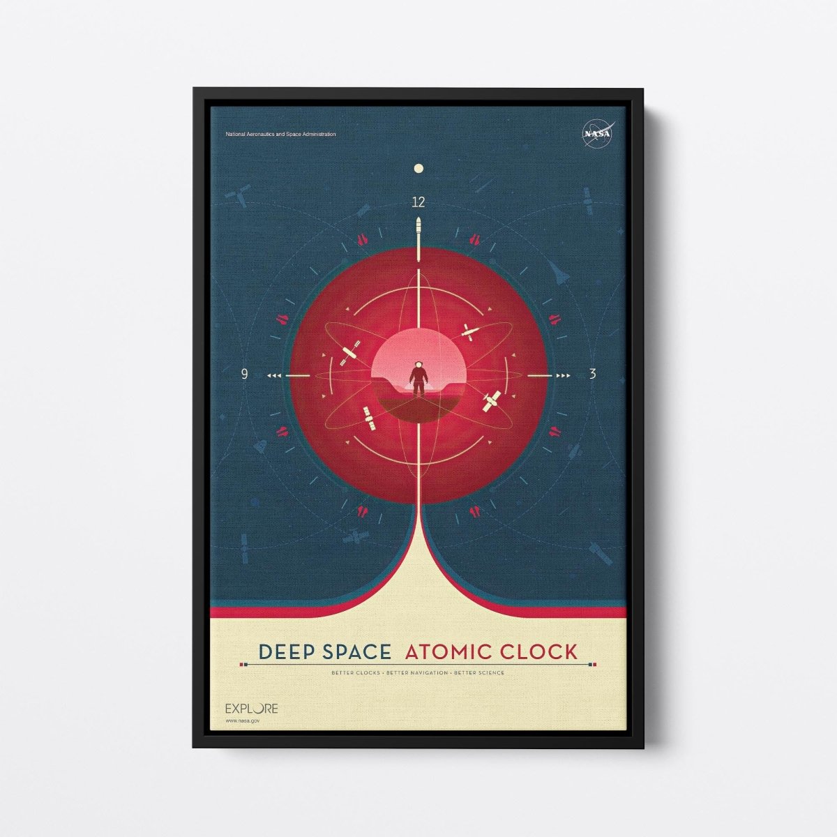 Red Deep Space Atomic Clock | NASA | Ave Legato Art Prints