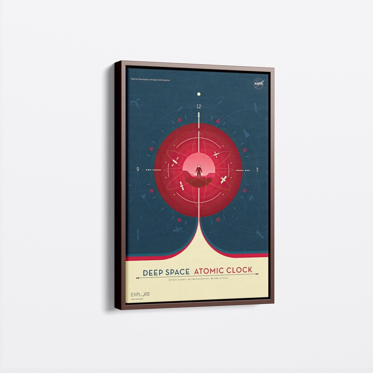 Red Deep Space Atomic Clock | NASA | Ave Legato Art Prints